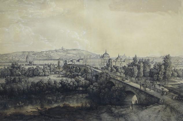 Pont de la Guillotière, vers 1840, J.B.L de Dignoscyo © MHL - Gadagne, photo X. Schwebel