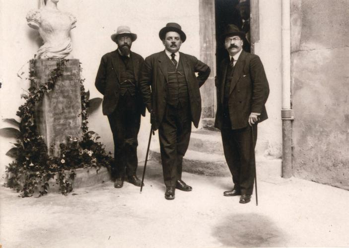 Le maire de Lyon, Edouard Herriot, accompagné à l'inauguration de Gadagne en 1921 - © Gadagne
