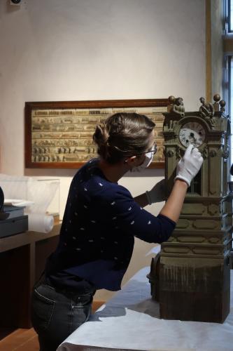 Démontage de la maquette de l'Hôtel de Ville de Lyon au MHL Gadagne - © Gadagne, 2020