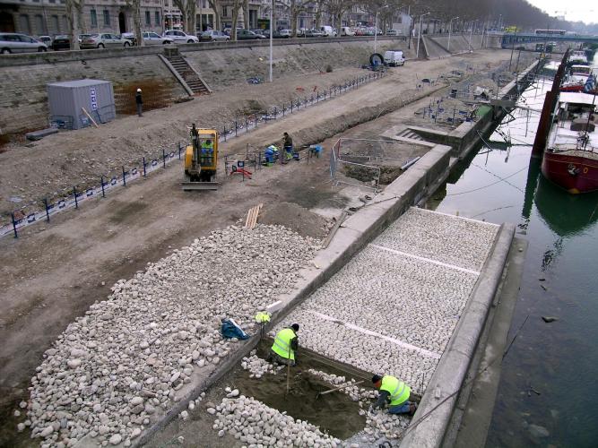 Aménagement des rives de Saône, années 2000 © Grand Lyon