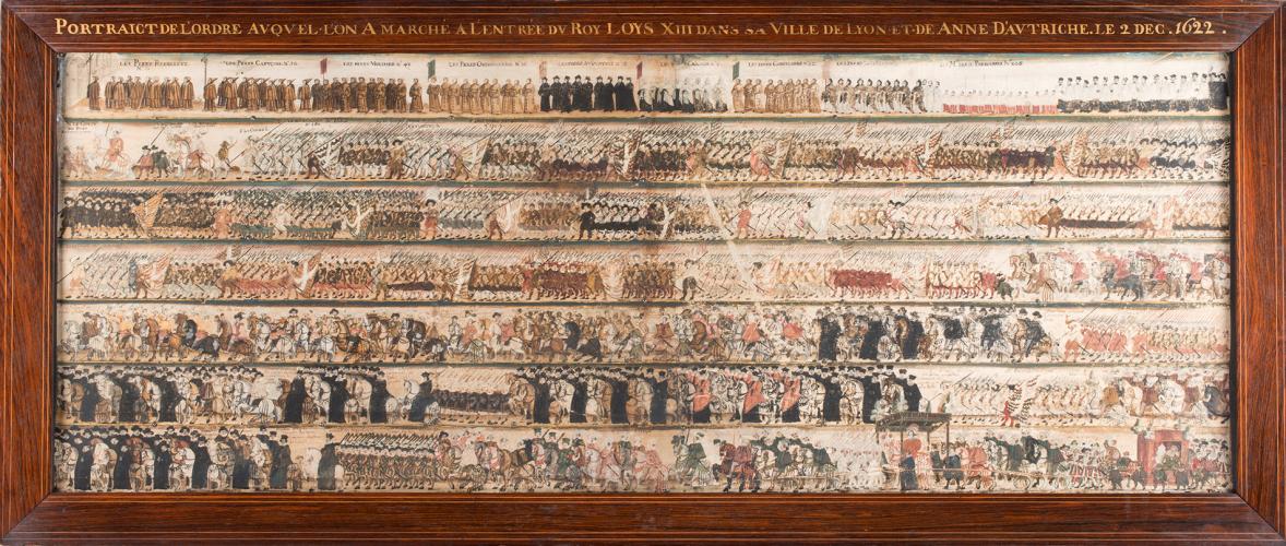 L’entrée royale de Louis XIII et d’Anne d’Autriche, vers 1625, gouache sur parchemin