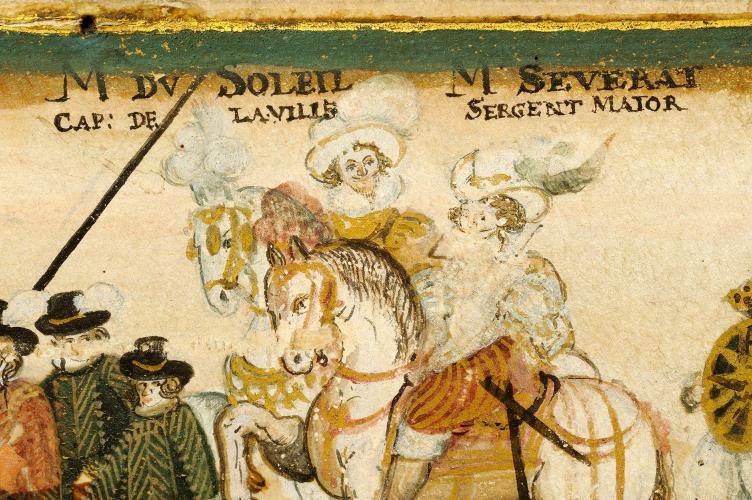 L’entrée royale de Louis XIII et d’Anne d’Autriche, détail, vers 1625, gouache sur parchemin