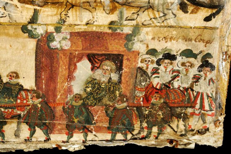 L’entrée royale de Louis XIII et d’Anne d’Autriche, détail, vers 1625, gouache sur parchemin