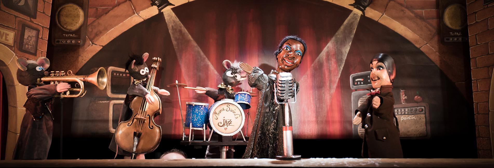 Spectacle Guignol et Mama Swing, vue de l'orchestre
