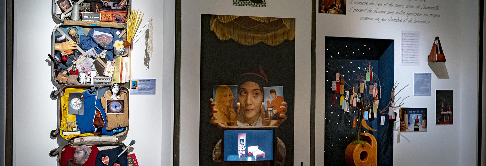 Vue de l'exposition "Carte blanche à La Compagnie à - Le rire, l'intime, le politique"