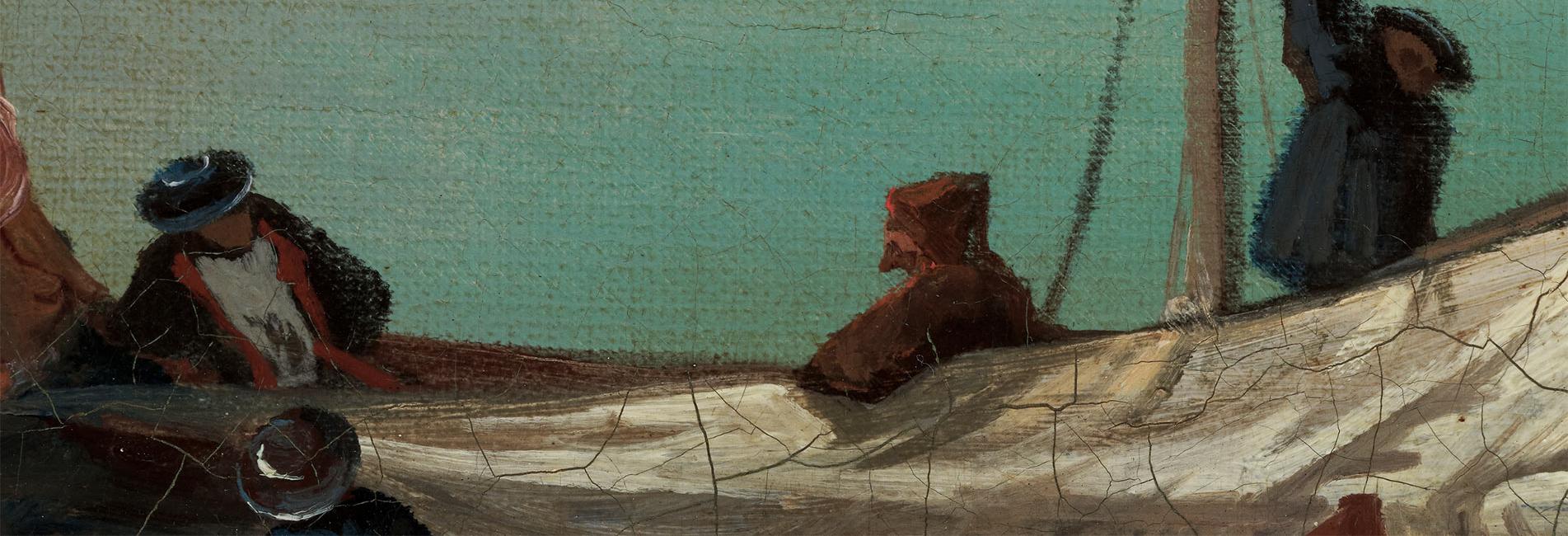 Antoine-Claude Ponthus-Cinier, La Saône et la Colline de Fourvière vues du quai Saint-Antoine (détail)