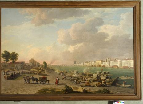 Charles-François Nivard, Les bords du Rhône à Lyon en 1804, huile sur toile - © Matias Antioniassi