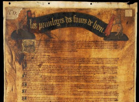 Privilège des foires de Lyon, parchemin