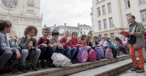 Balade urbaine scolaire au Vieux-Lyon - © Sabine Serrad, 2015