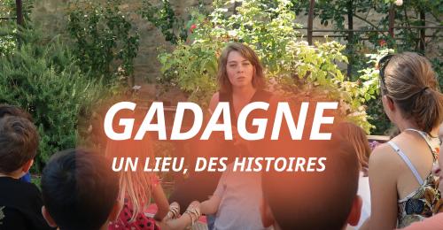 Logo Gadagne, un lieu des histoires sur photo de groupe