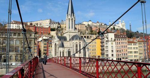 Passerelle, quartier Saint-Georges, Lyon