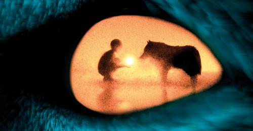 Visuel spectacle L'oeil du loup, Compagnie Ô