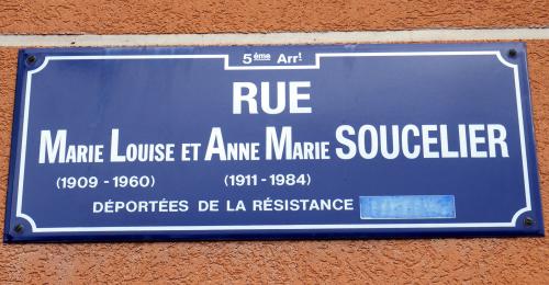 Plaque de la rue Soucelier