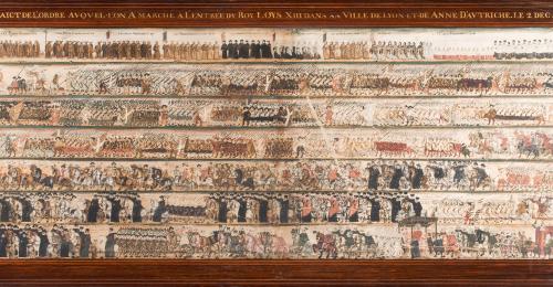 L’entrée royale de Louis XIII et d’Anne d’Autriche, vers 1625, gouache sur parchemin