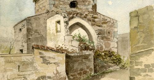 Ancienne chapelle de Savigny, dessin d’Emmanuel Cateland, début 20e siècle, inv. 017.3.11 - Photo MHL– Gadagne