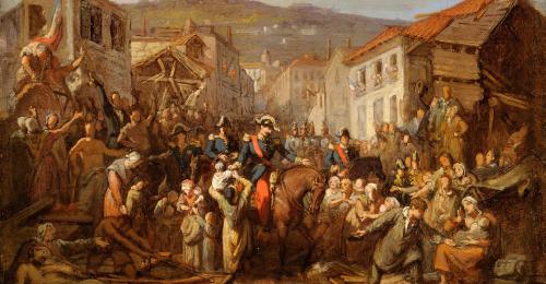 Hippolyte Lazerges, Napoléon III visitant les inondés de juin 1856