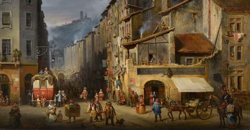 La rue de la Barre en 1834 Joseph-Vézien Desombrages