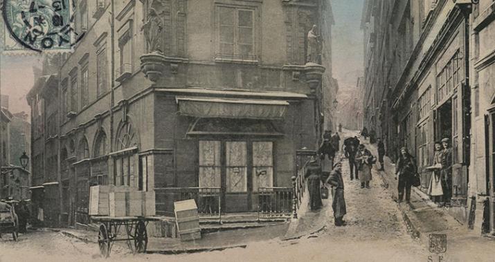 Vue ancienne de la montée du Gourguillon
