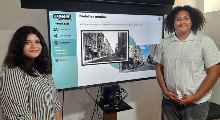 Rania Elache et Madis Fernandez, étudiant-es en 2ᵉ année de licence en Géographie et Aménagement de l’Université Lyon 3