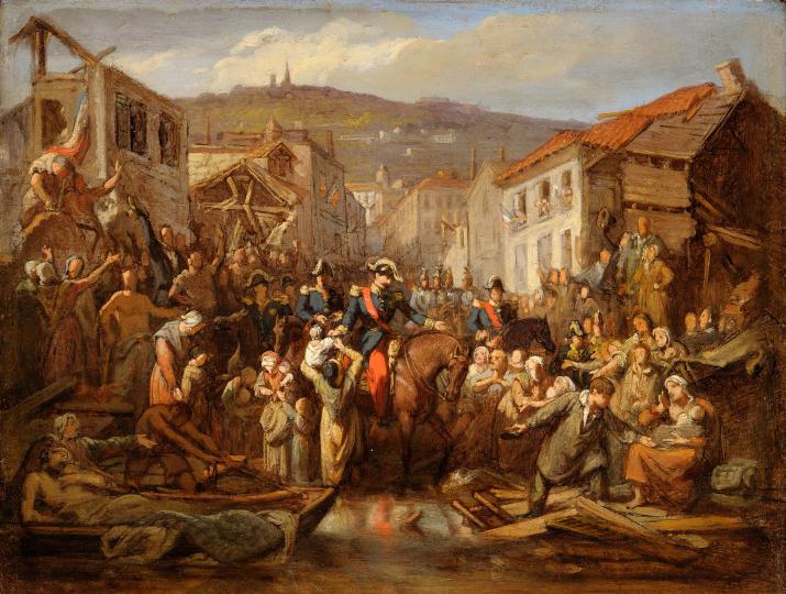 Hippolyte Lazerges, Napoléon III visitant les inondés de juin 1856