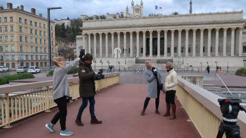 Tournage France 3 pour une balade urbaine de Gadagne - © Gadagne, 2020