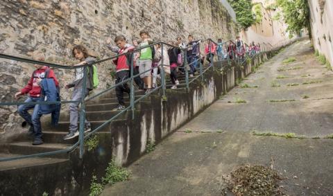 Balade urbaine scolaire au Vieux-Lyon - © Sabine Serrad, 2015